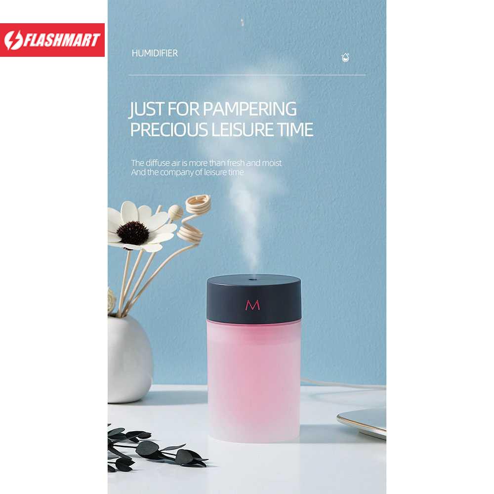 Flashmart Mini Air Humidifier Aromatherapy Oil Diffuser USB 260ml - A109