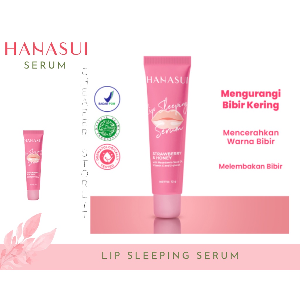 HANASUI - LIP SLEEPING SERUM STRAWBERRY &amp; HONEY 12 gr