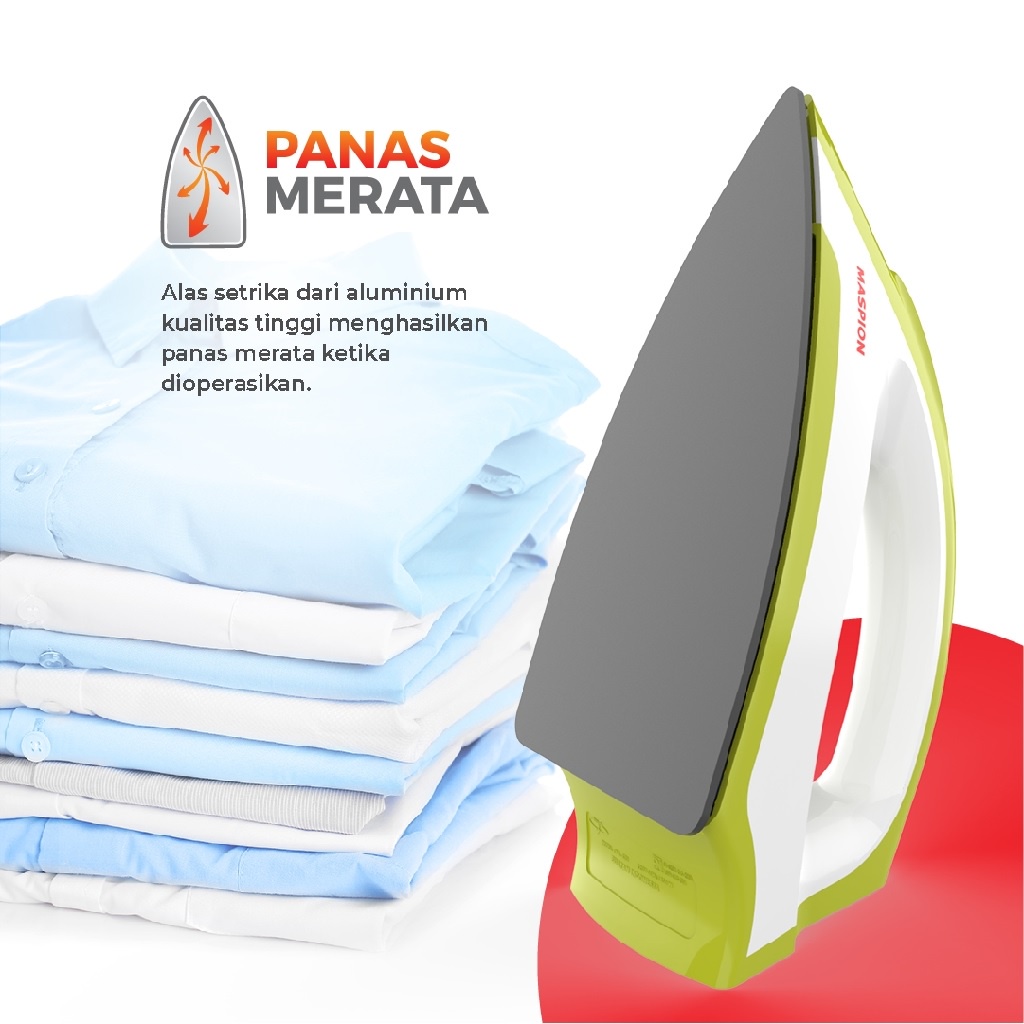 SETRIKA MASPION HA 370 DRY IRON ORIGINAL