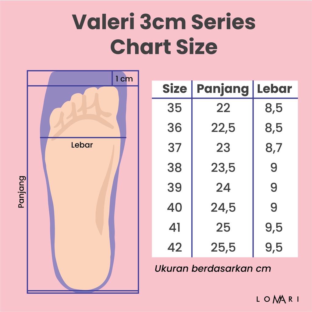 VALERI SERIES LOMARI 3 CM - Sandal Heels Wanita