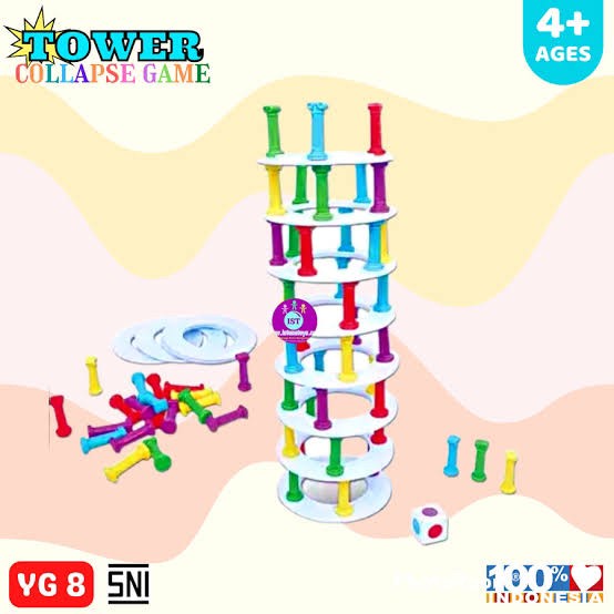 mainan board game tower collapse game stacko besar / large premium TWR