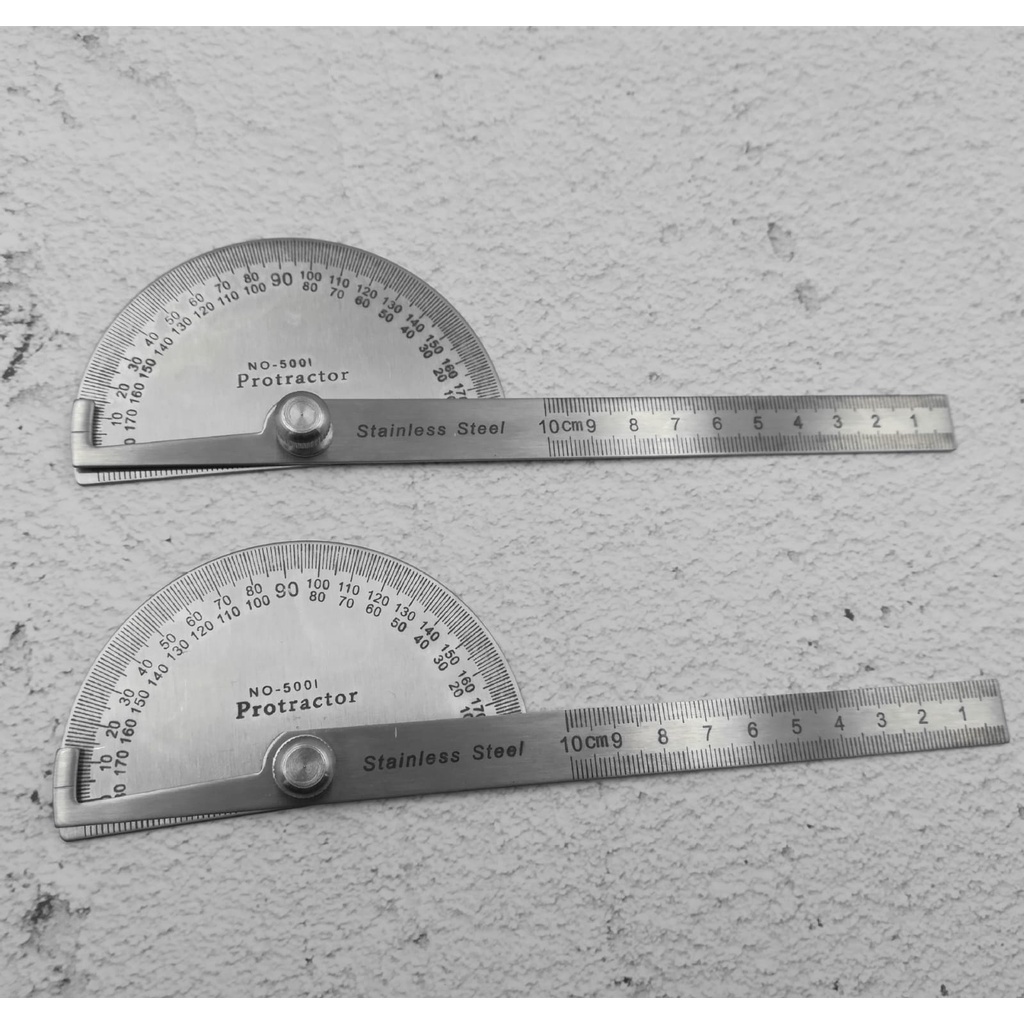 

rtc Penggaris Busur Derajat Protector Stainless Steel 180 Derajat