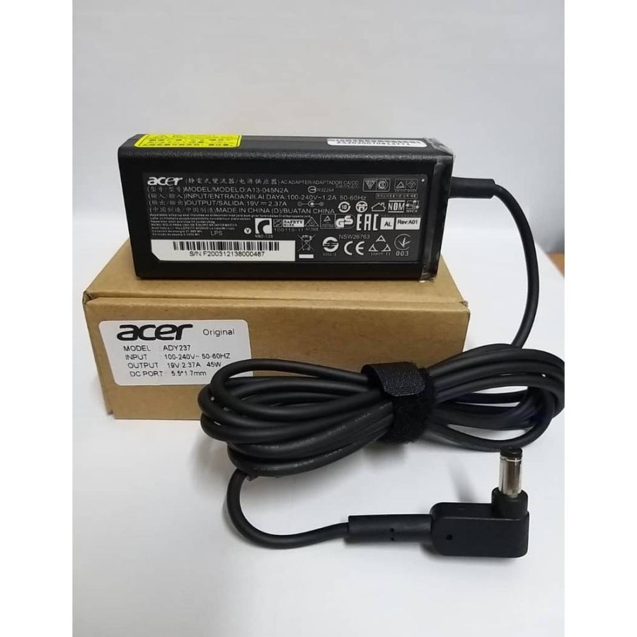 Adaptor Charger Acer Model A13-045N2A 19V 2.37A   - CONECTOR KECIL