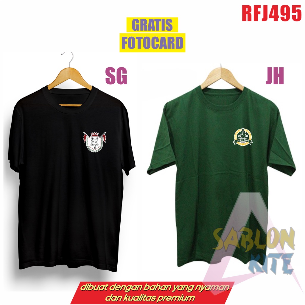 Gratis Fotocard ! Kaos KPOP Run BT logo KECIL animal RFJ495 banyak pilihan warna