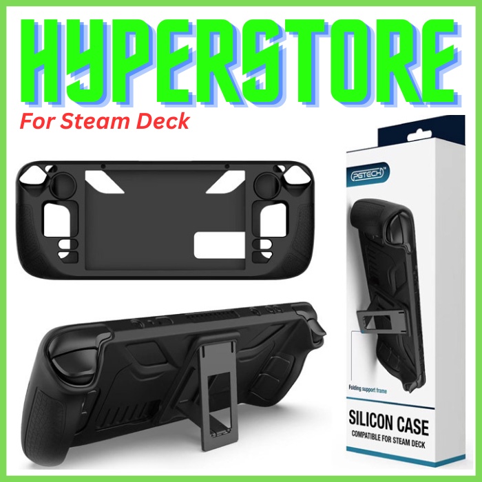 PGTech Silikon Silicone Casing Case Kickstand TPU Protective For Steam Deck Original