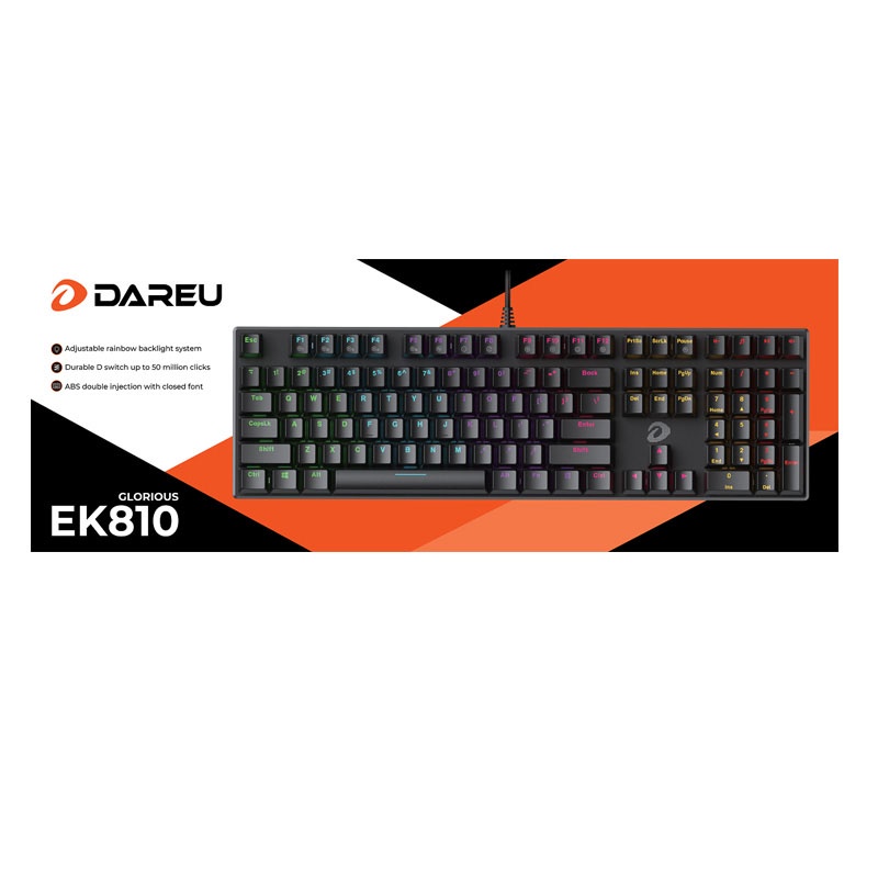 Keyboard Dareu EK810 EK-810 RGB | Mechanical Keyboard Gaming