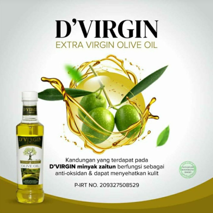 

Minyak Zaitun E'VIRGIN Extra Virgin Olive Original Membantu Menurunkan Kolesterol