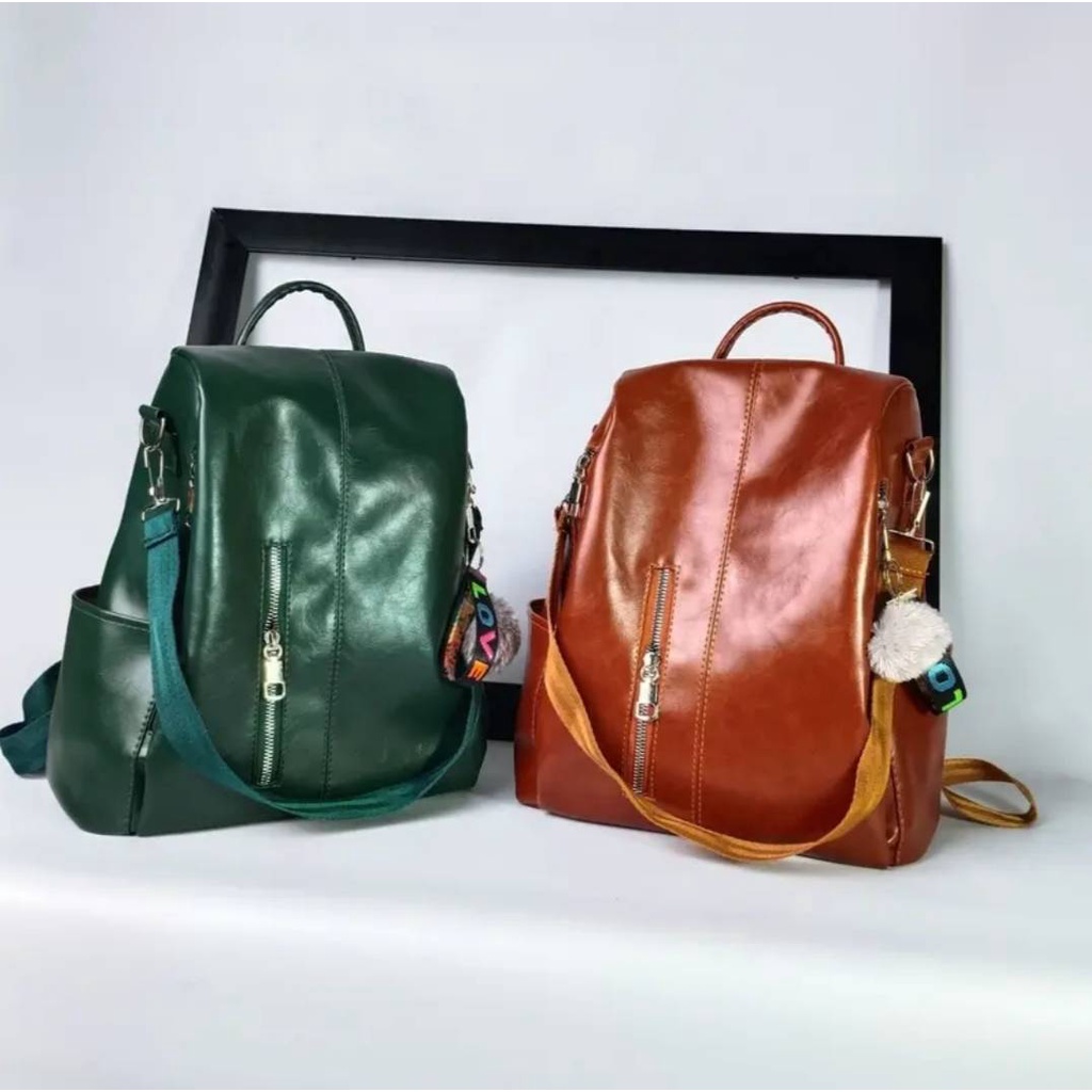 Tas Ransel Wanita Backpack Kulit Korea