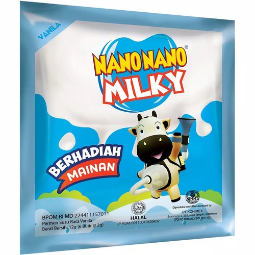 

NANO NANO MILKY Rasa VANILA Permen Susu Milk Candy 12gr