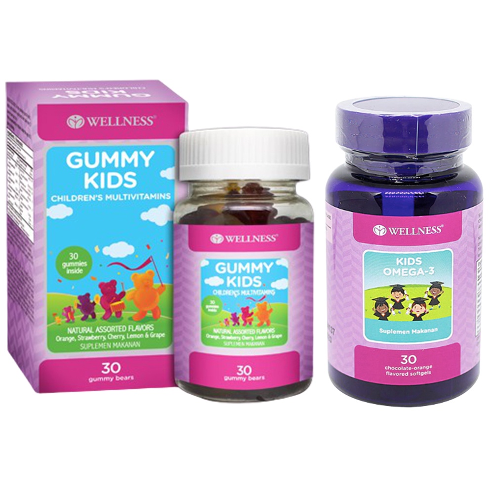 [PAKET BUNDLING] WELLNESS GUMMY KIDS 30 GUMMIES &amp; WELLNESS KIDS OMEGA 30 KAPSUL