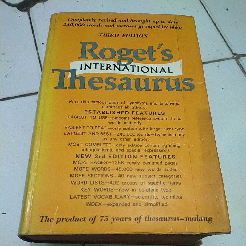 ORI ROGETS INTERNACIONAL THESAURUS