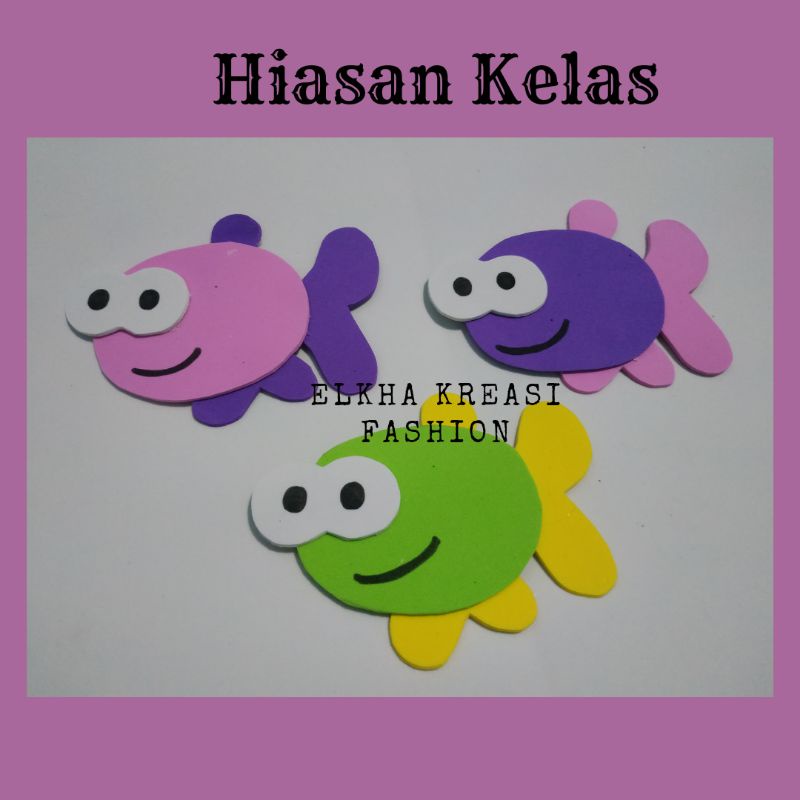 Hiasan Kelas bentuk ikan/Hiasan Kelas PAUD/ Hiasan Ruangan/ Dekorasi kelas/ Hiasan kelas bentuk ikan