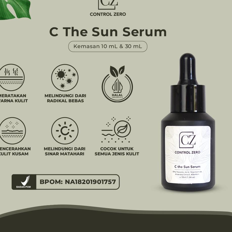 ☻ Control Zero - C The Sun Serum 10ml & 30ml 4% Niacinamide Repair Skin Barrier Skincare Glowing  ☚