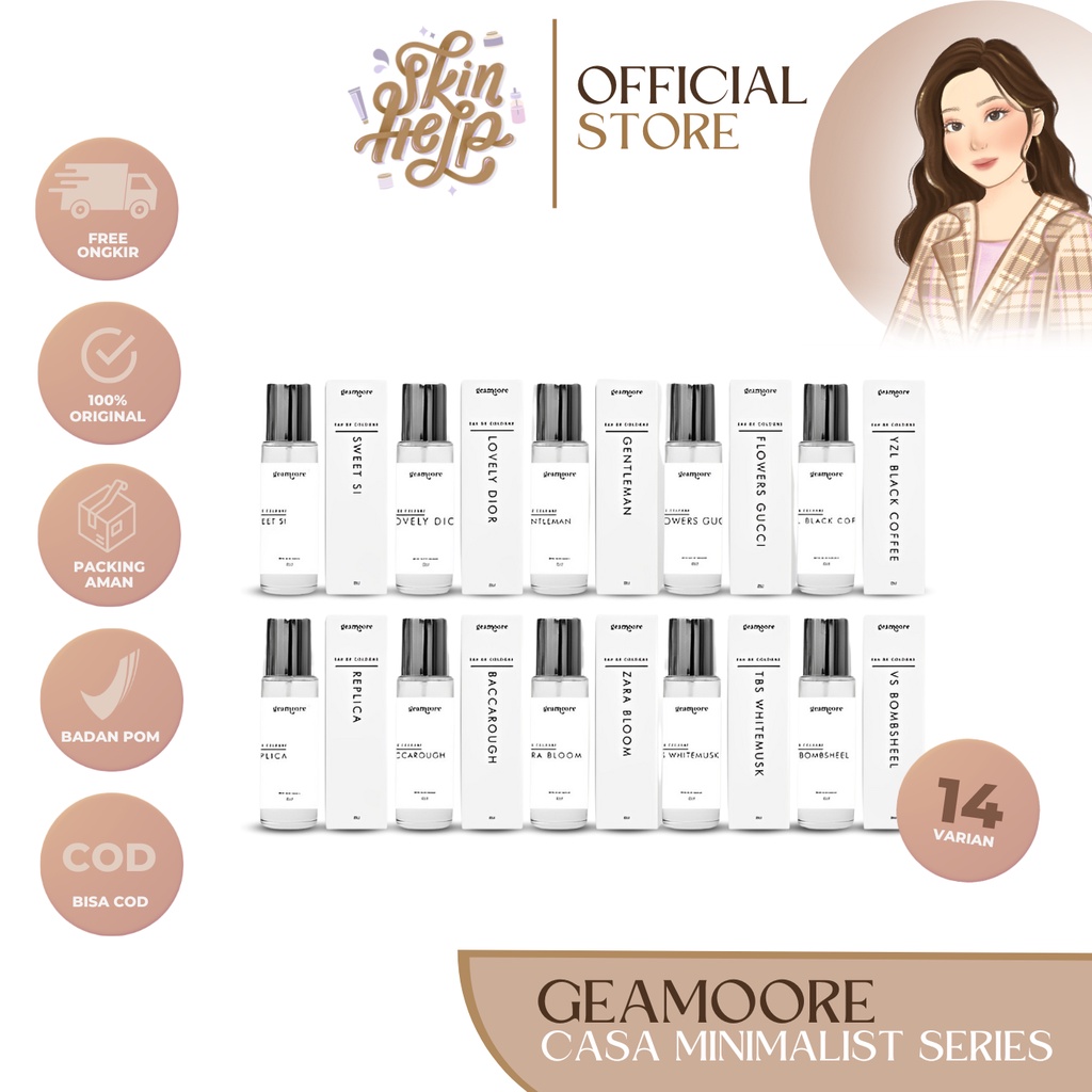 (BPOM) GEAMOORE CASA MINIMALIST SERIES 30ml PARFUME | GEAMOORE PARFUM TERBARU