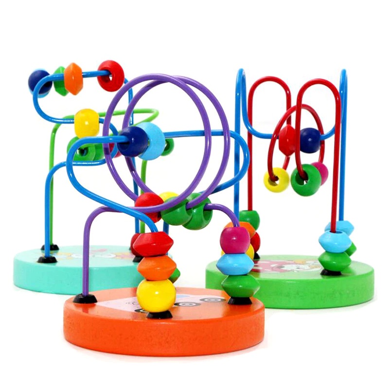 Mainan Edukasi Kecerdasan Anak Rel Manik Manik Montessori Beads Rail