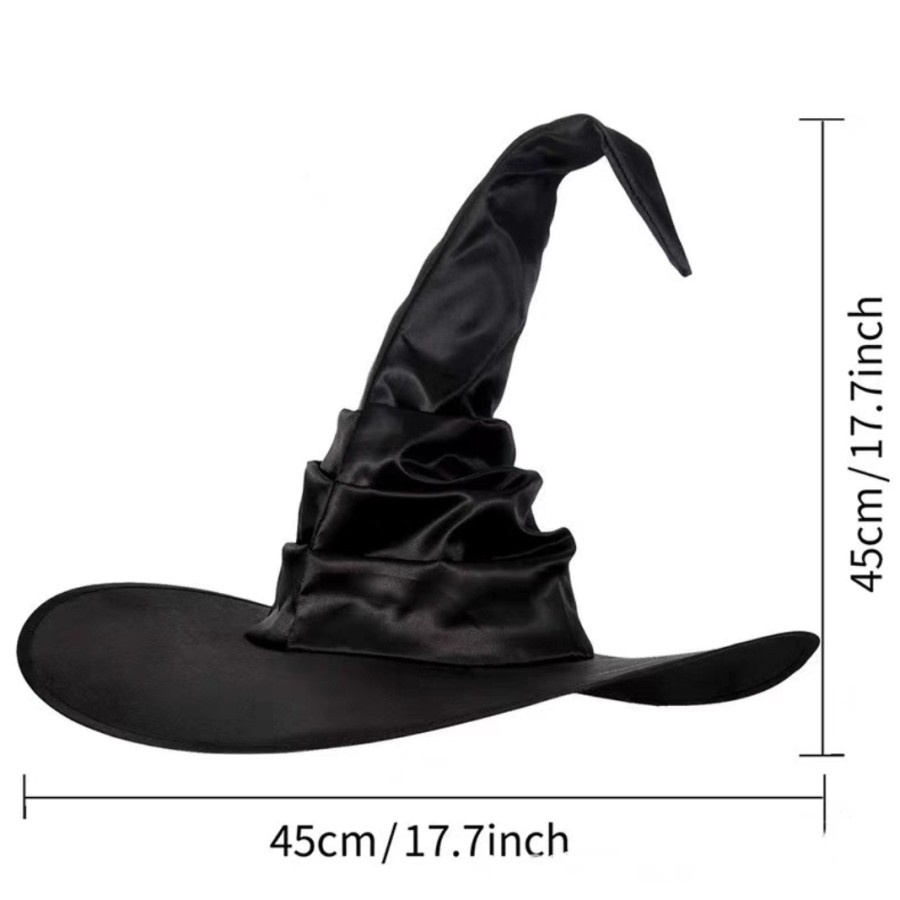 Witch Hat Spider Bat Halloween Props Halloween Costume Topi Penyihir