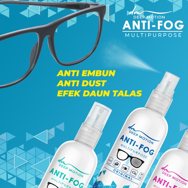 Anti Fog Kacamata Multipurpose Atasi Kaca Berembun Kotor Ukuran 100ml Deep Motion