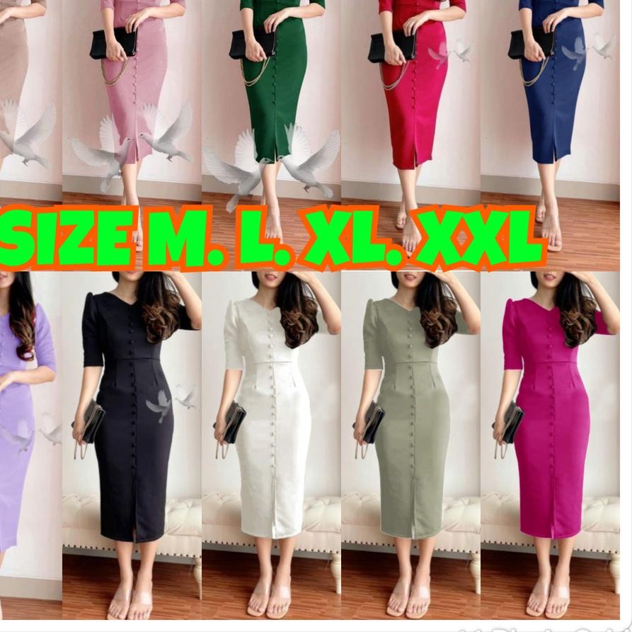 Terbaru⚡️-Mini dress Korea / DRESS SCUBA HANY DAHAYU / DRESS BODYCON SCUBA PREMIUM JUMBO / dress SIM