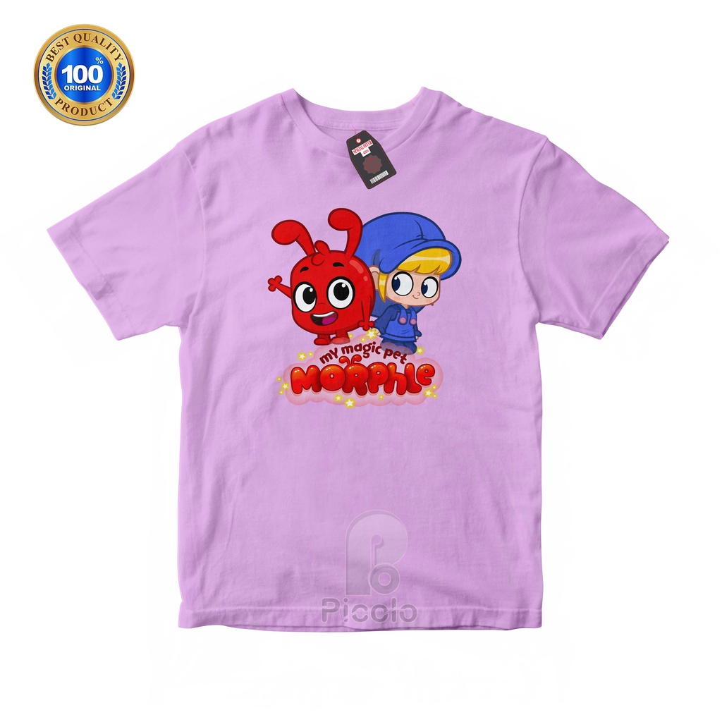 (FREE NAMA) BAJU KAOS ATASAN ANAK MOTIF KARTUN MORPHLE UNISEX Bahan COTTUN