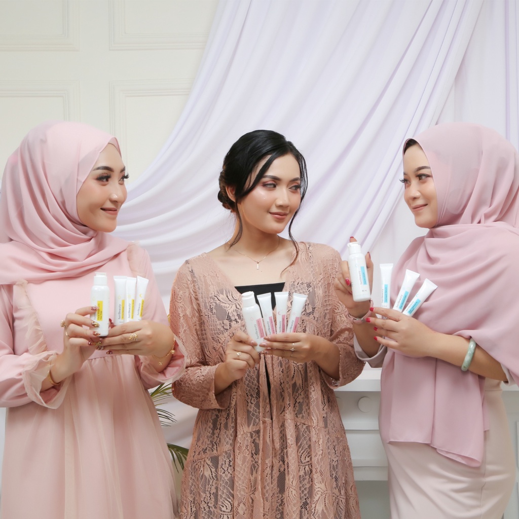 Terlaris Skincare Herbeauty Paket Hemat Brigth & Glow - Acne Series - Darkspot Series Untuk Perawata