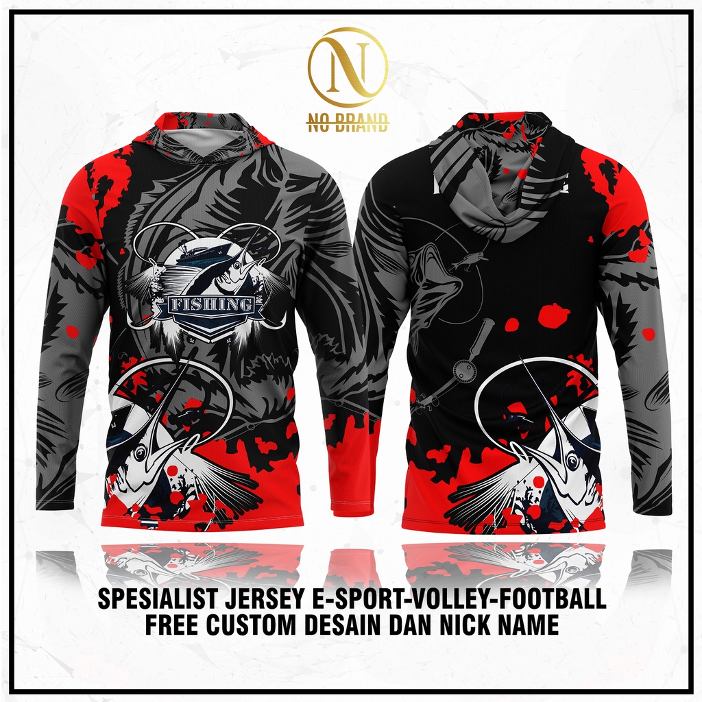 Baju jersey mancing abu garcia lengan panjang pria baju pancing jersey kaos mancing jumbo