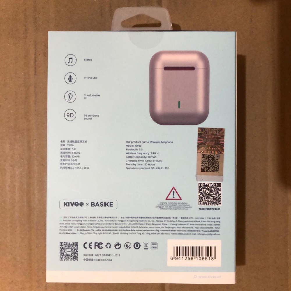 PROMO TERBARU (HOT)BASIKE HEADSET BLUETOOTH TWS WIRELESS EARPHONE EARBUDS GAMING ORIGINAL WATERPROOF