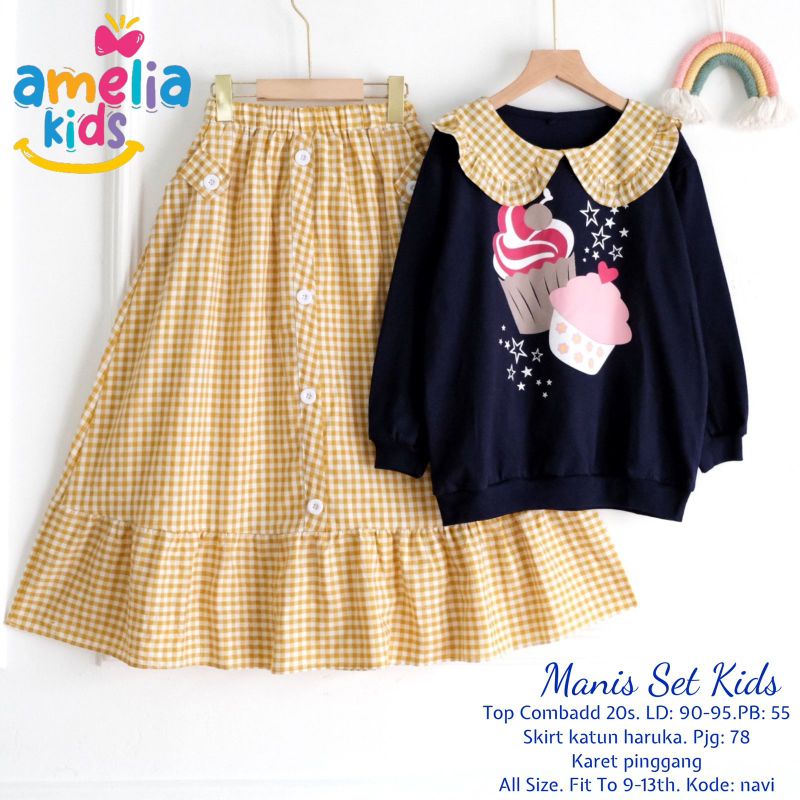 Manis setelan kids ORI Amelia kids