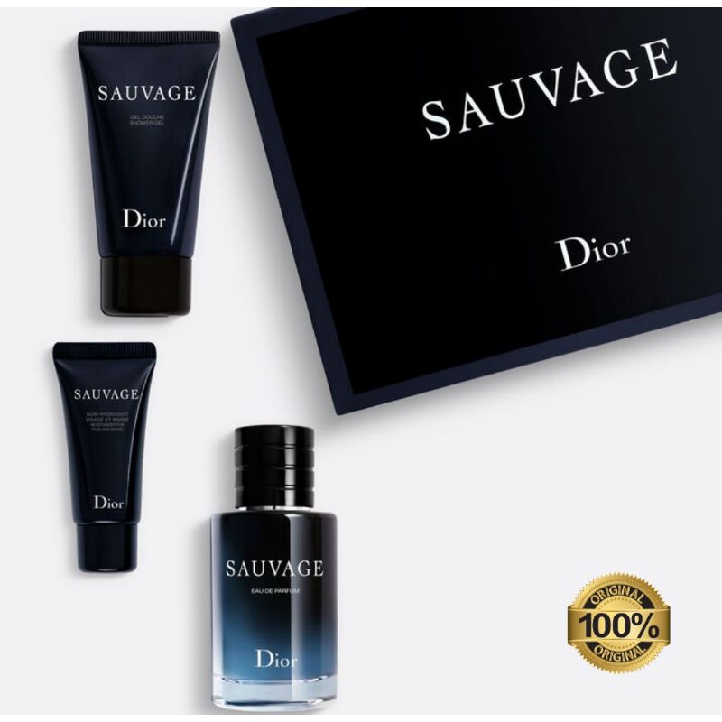 PARFUM SAUVAGE DIOR GIFT SET ORIGINAL 100%