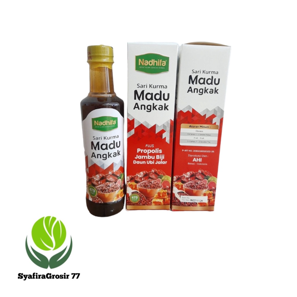 Sari Kurma Angkak NADHIFA - Sari Kurma Madu Angkak Plus Propolis Jambu Biji 470Gram Original dapat menaikan dan mengatasi DBD