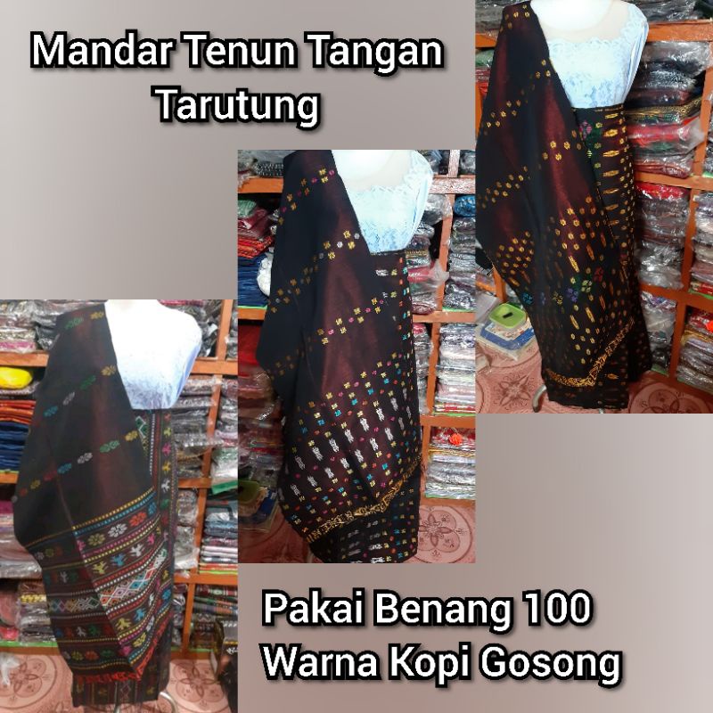 SONGKET TENUN TANGAN TARUTUNG PUCCA BINTIK KOPI GOSONG BAWAHAN CEWEK BATAK SONGKET PUCCA BINTIK KOPI