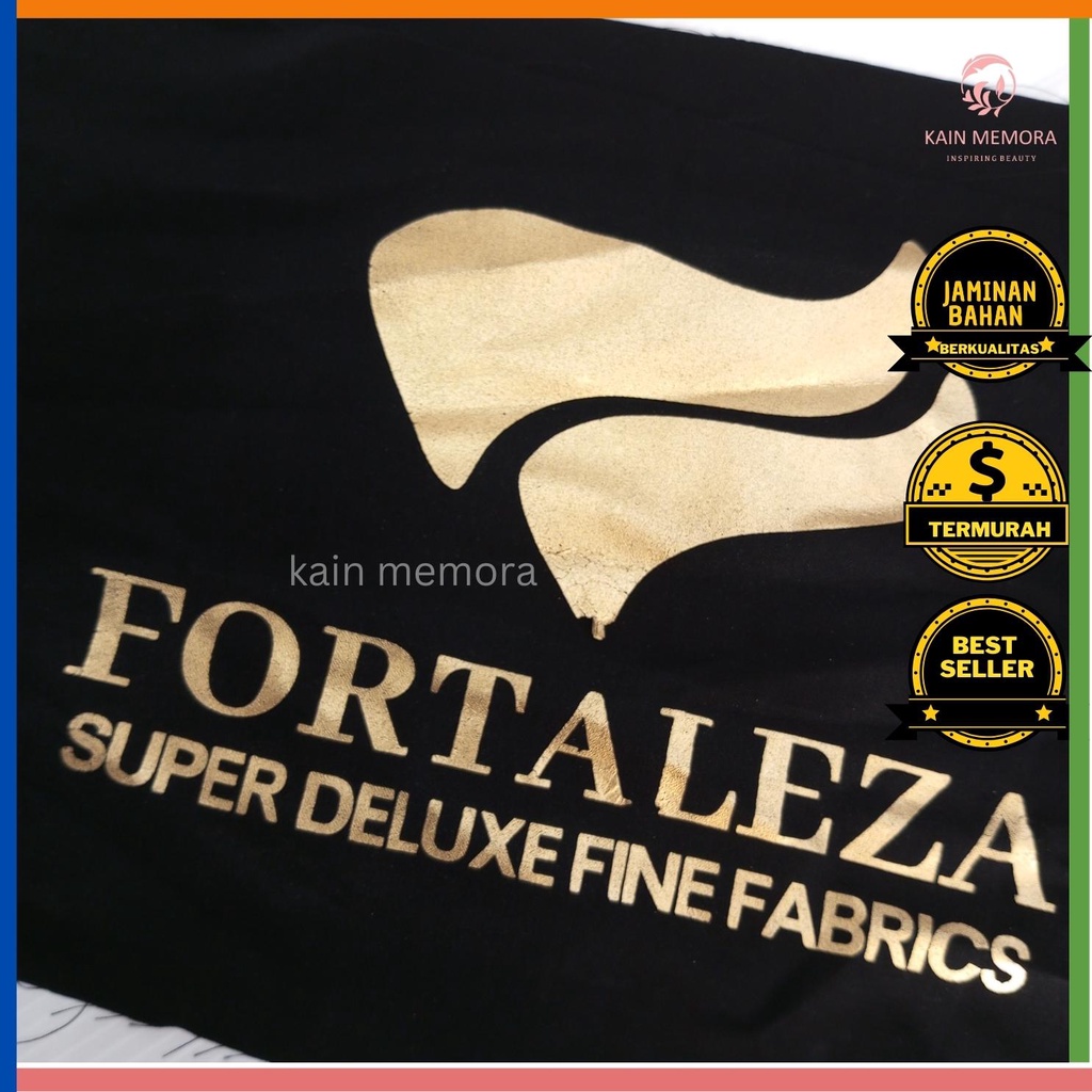 Kain Memora Kain Fortaleza Jetblack Premium Kain Khas Timur Kain Gamis Tengah Lebar 170 cm Best Quality