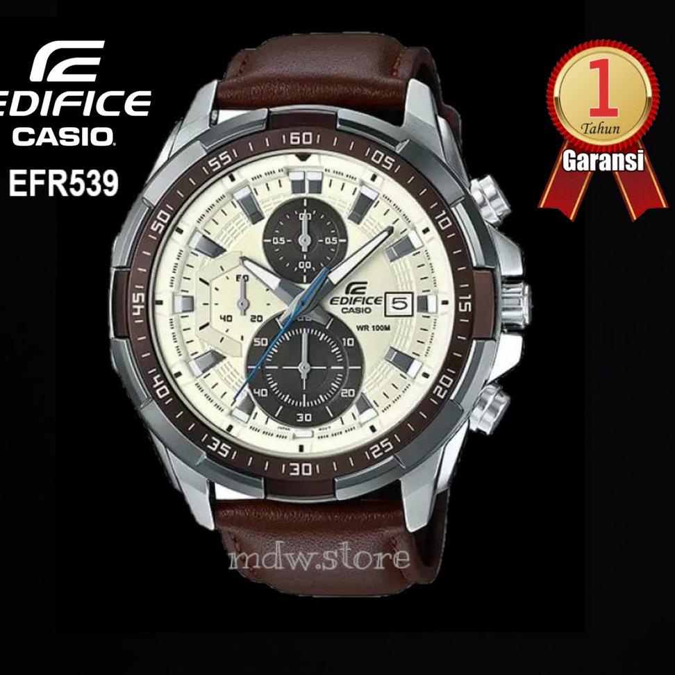 PALING LARIS Casio Edifice Orinal Type EFR539 EFR 539 Strap Leather Jam Tangan Pria