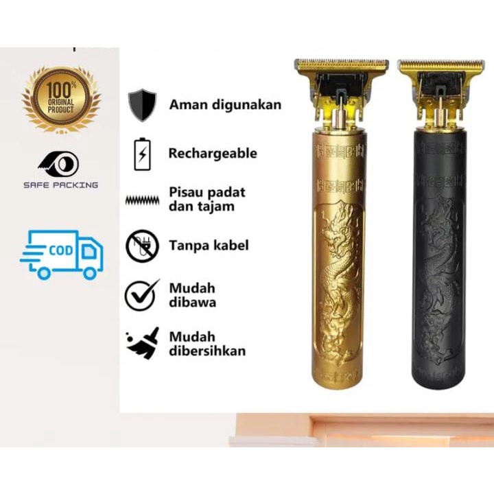 *BIsa COD* Cukuran Vintage T9 Dragon Alat Cukur Hair Clipper Jenggot Kumis Rambut - Cukuran