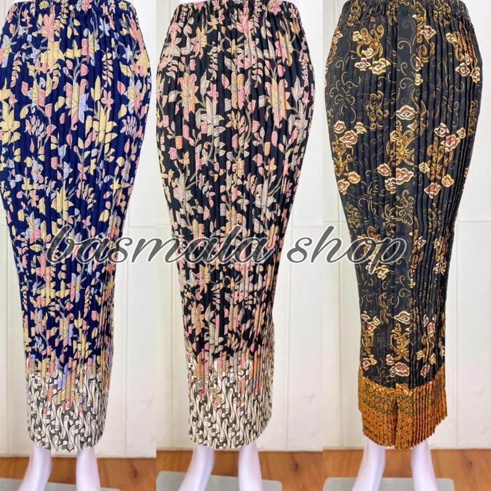 NEW ROK PLISKET BATIK / ROK PLISKET / BAWAHAN KEBAYA / ROK KEBAYA / ROK WISUDA / LARAS UNGU BSW Serb