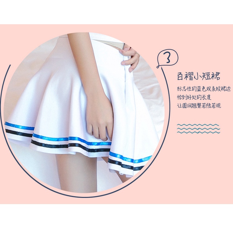 LI-20 baju sailor uniform putih white lingerie cosplay seragam sekolah