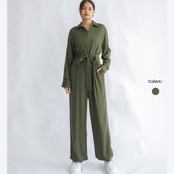KAIAHATI - GIA Long Jumpsuit Olive