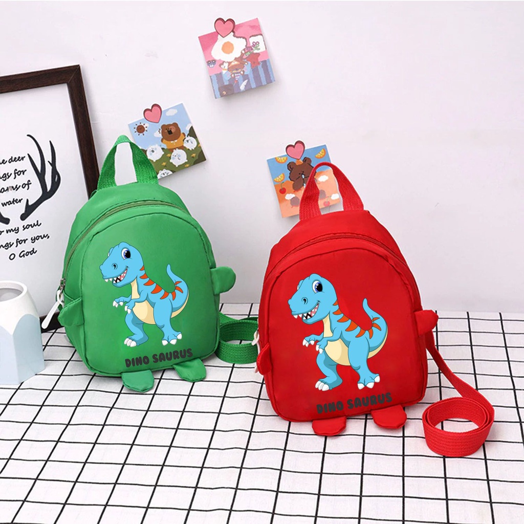 PVJ - Tas Anak Terbaru Ransel Sekolah PAUD TK Motif Dino Saurus