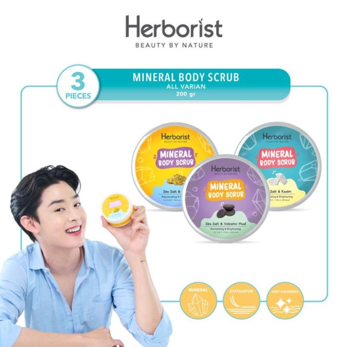 Heborist Mineral Body Scrub 200gr | Scrub Tubuh BY AILIN