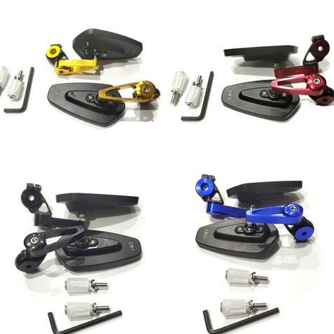 BOOMING spion jalu oval  spion bar end spion jalu bulat kaca putih/biru universal