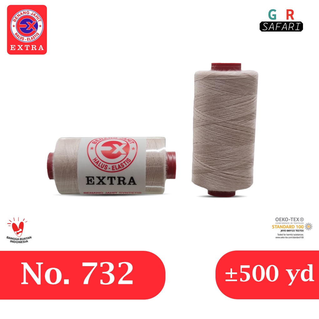 Benang Jahit Extra Warna Krem No. 732 - 500yard