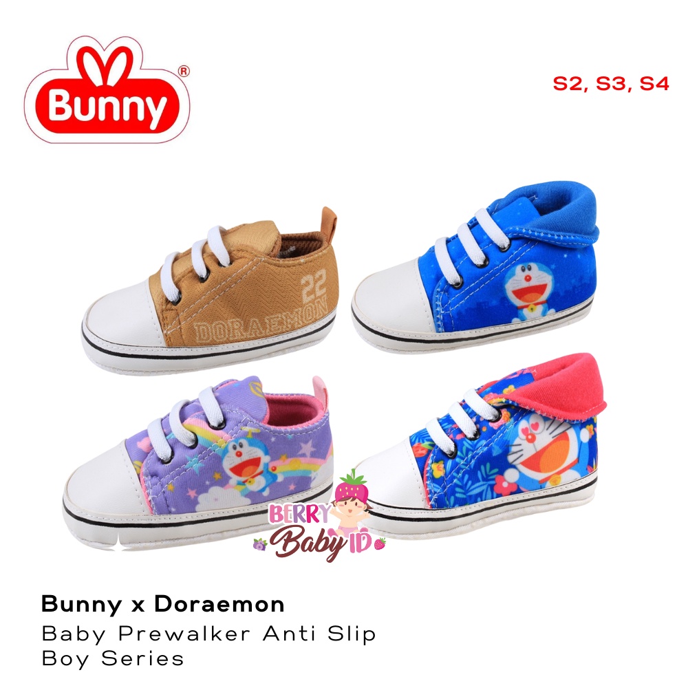 Lusty Bunny Sepatu Bayi Doraemon Prewalker Anti Slip Girl Boy Series Berry Mart