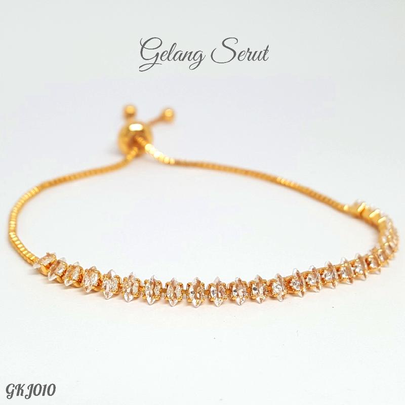 PGX Gelang Serut Xuping Wanita Perhiasan Lapis Emas Aksesoris Fashion Premium R360