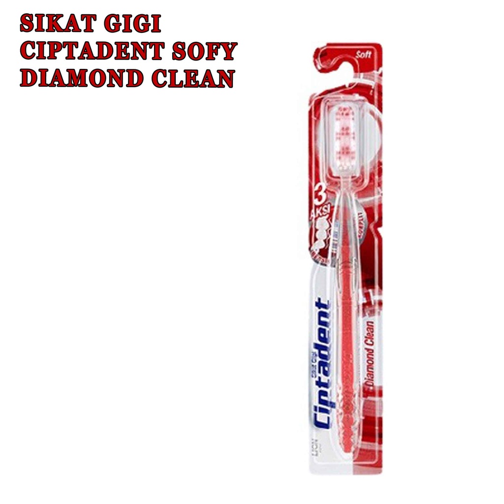 Ciptadent* Sikat gigi* Diamond Clean* 3 aksi* Soft