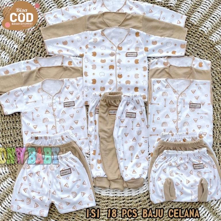 TERBARU 18 PCS Baju Bayi Celana Bayi Setelan Bayi Baju Bayi Newborn Baju Bayi Baru Lahir Baju Bayi K