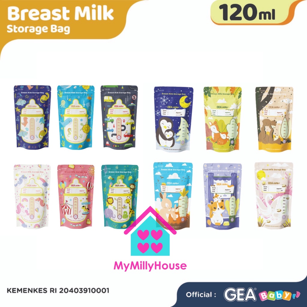 GEA BABY Kantong Asi 120ml Asibag Breastmilk Storage Asi Bag isi 30pcs