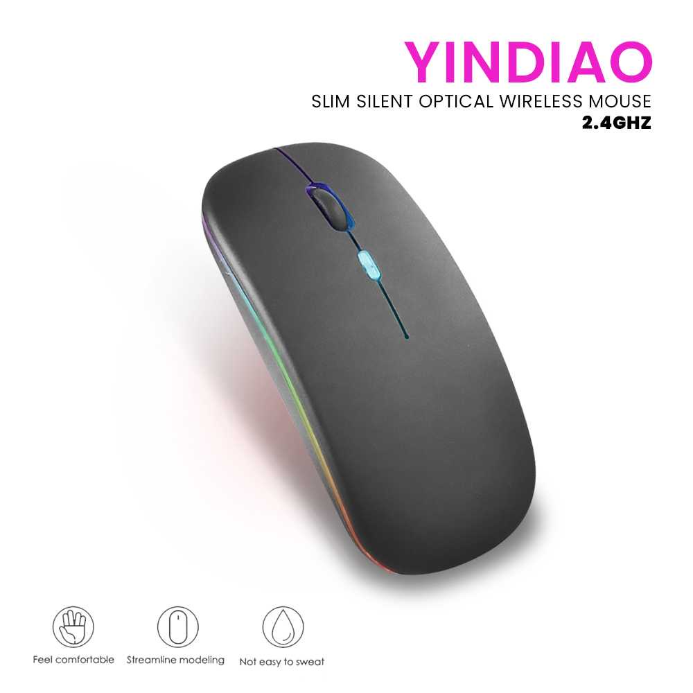 Yindiao A2 Mouse Recharge Mouse Rechargeable Led Mouse Rechargeable Wireless Mouse Rechargeable Wire