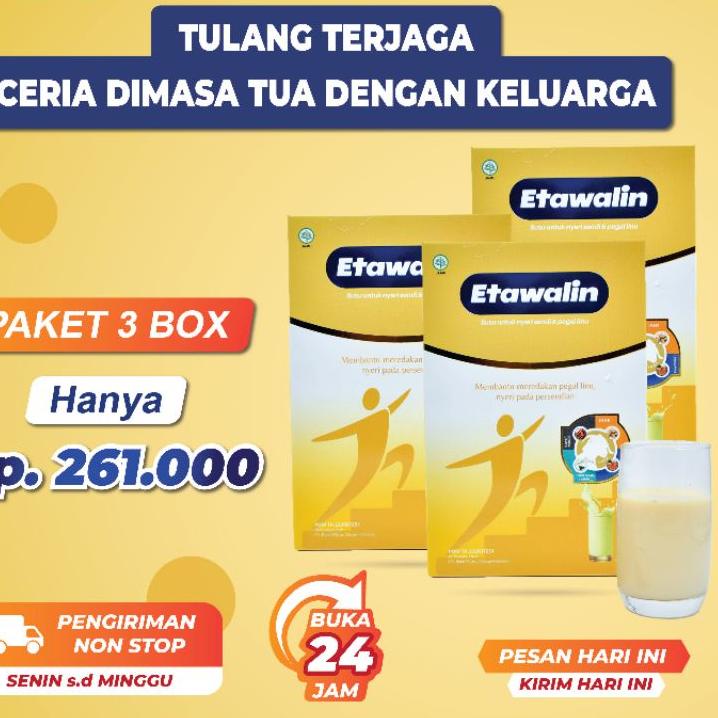 

Yang Terbaik Etawalin Susu Sendi dan Asam Urat Paket 3 Box