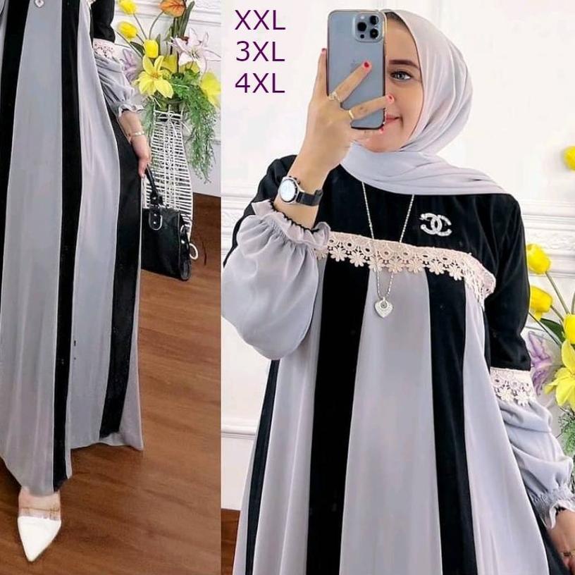 ◘ Gamis Jumbo Terbaru Kekinian LD 100 - 140 ✾