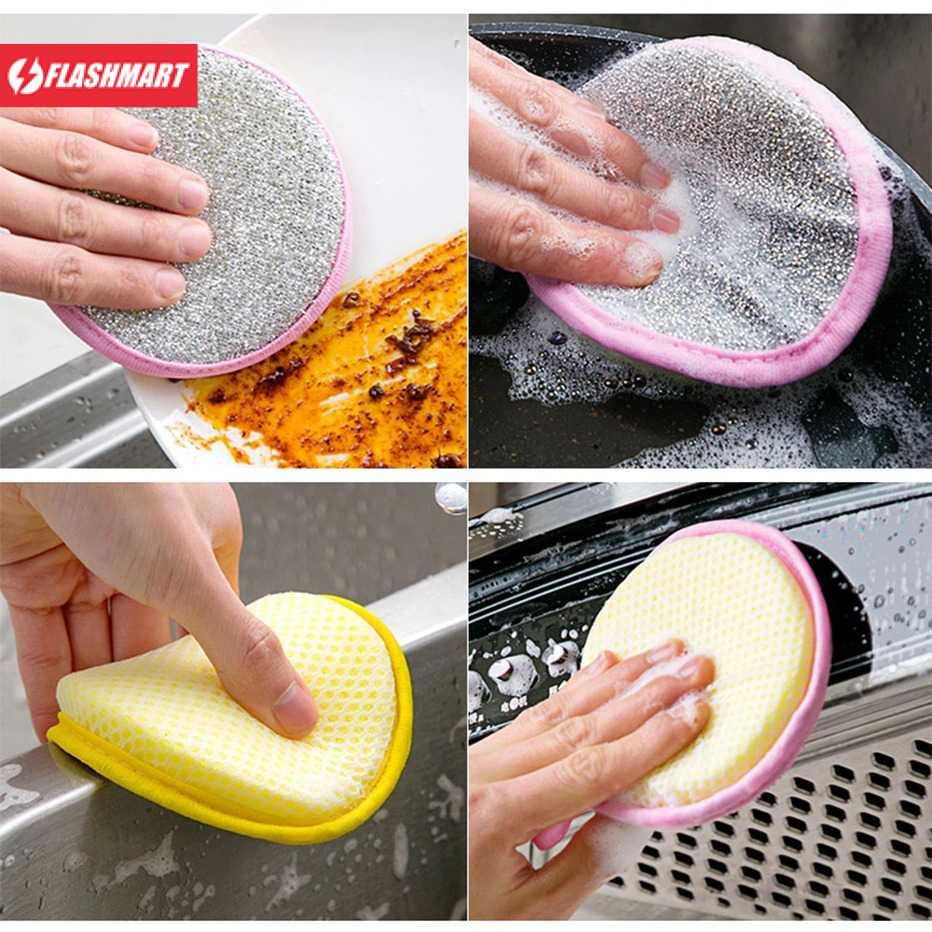 Flashmart Star Spons Cuci Piring Double Sides Cleaning Sponge 3PCS - XY-0186