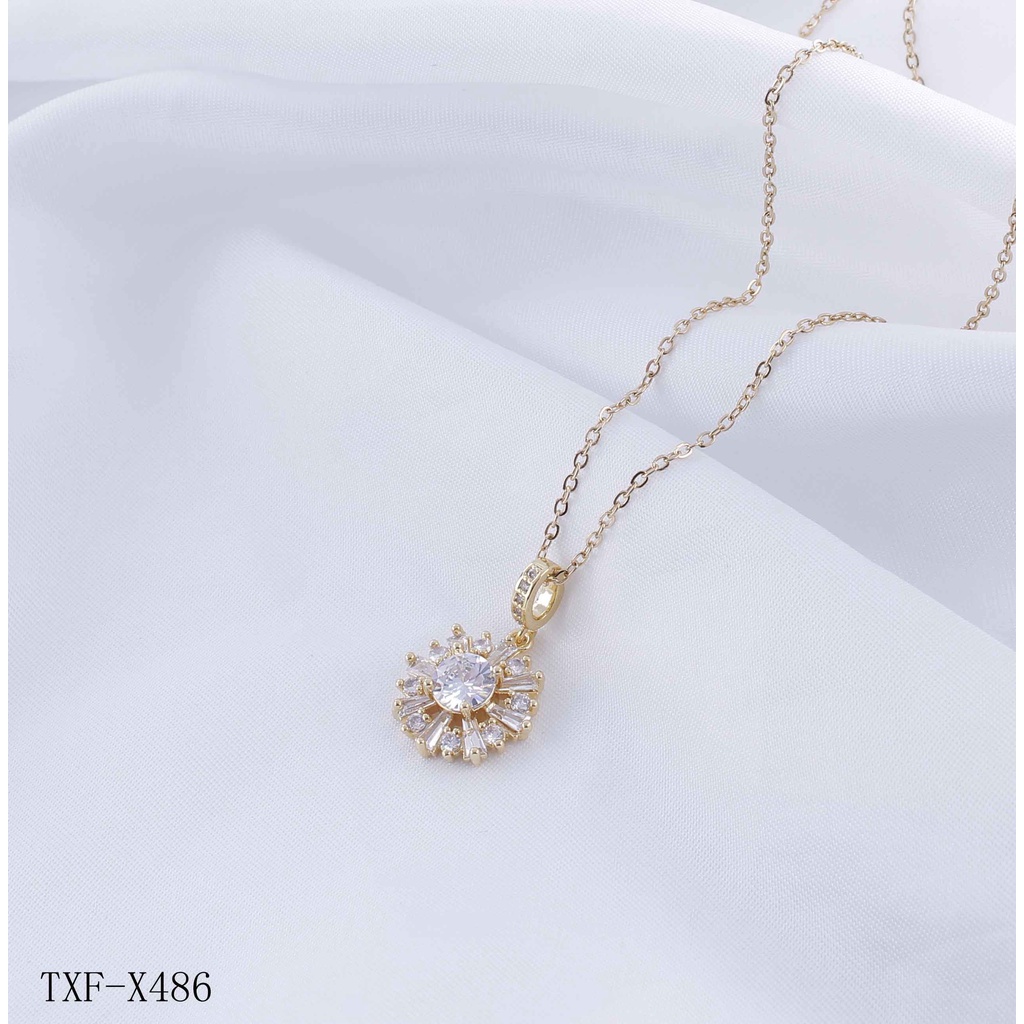 Kalung Titanium Permata Perhiasan Cantik Fashion Jewelery 486/163/054